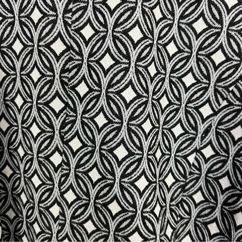Sofia Cashmere Wool Blend Gray Black Geometric Double Breasted Coat Size Large - Picture 10 of 14